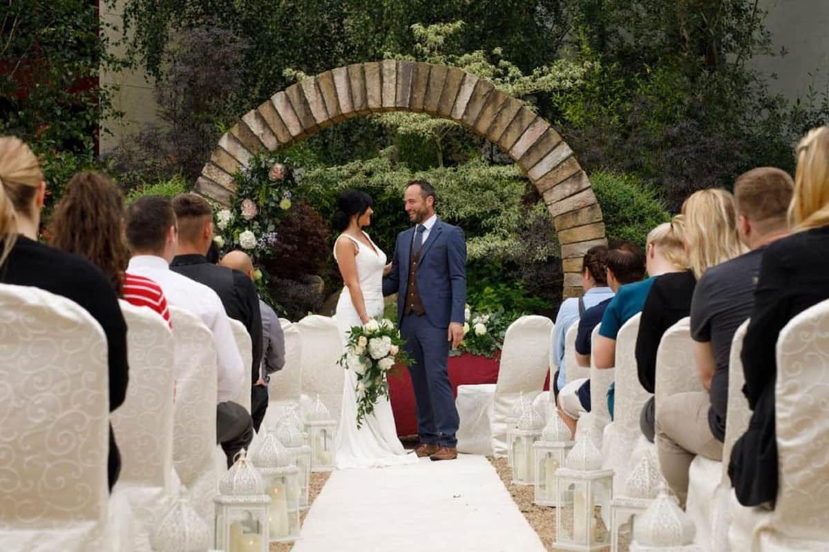 outdoor wedding area