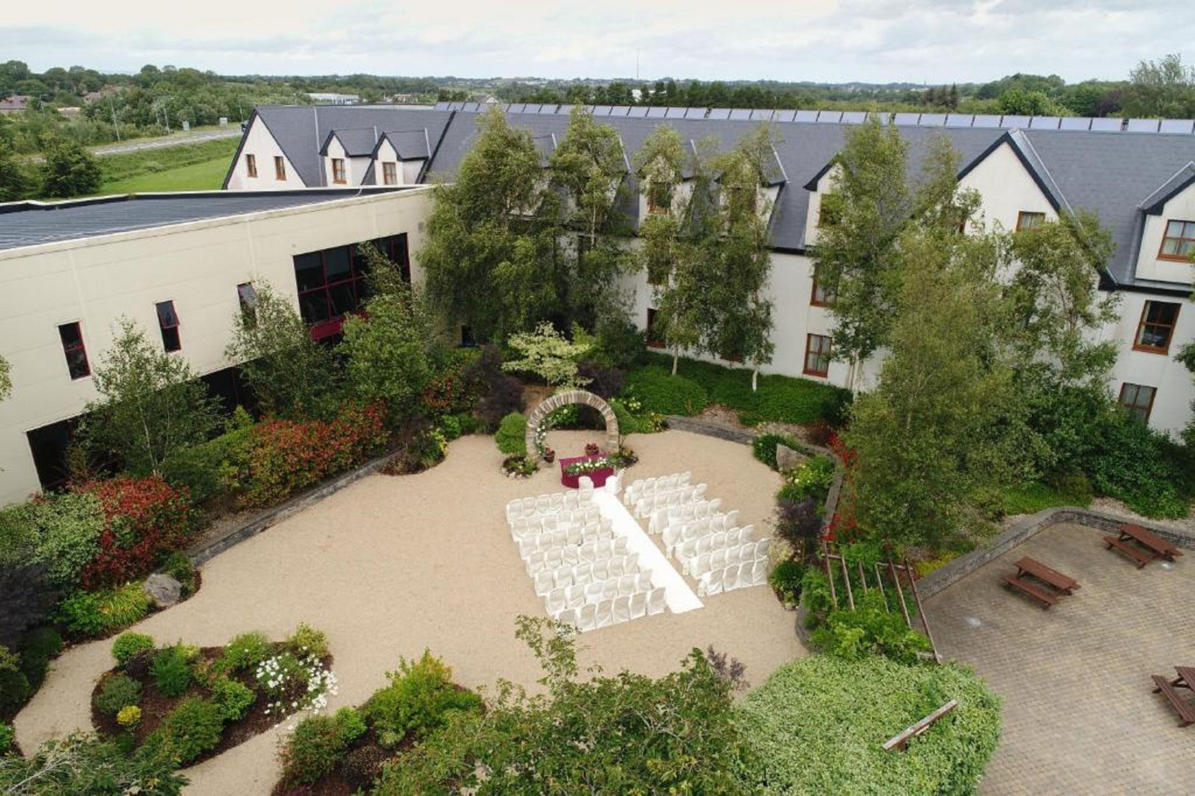 outdoor wedding area