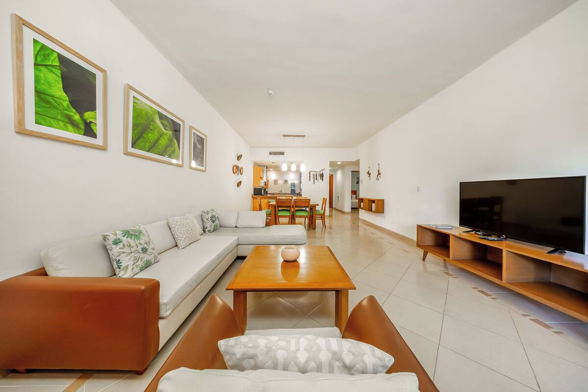 Riviera 2 bedrooms garden view | Living area | 40-inch flat-screen TV with digital channels, TV