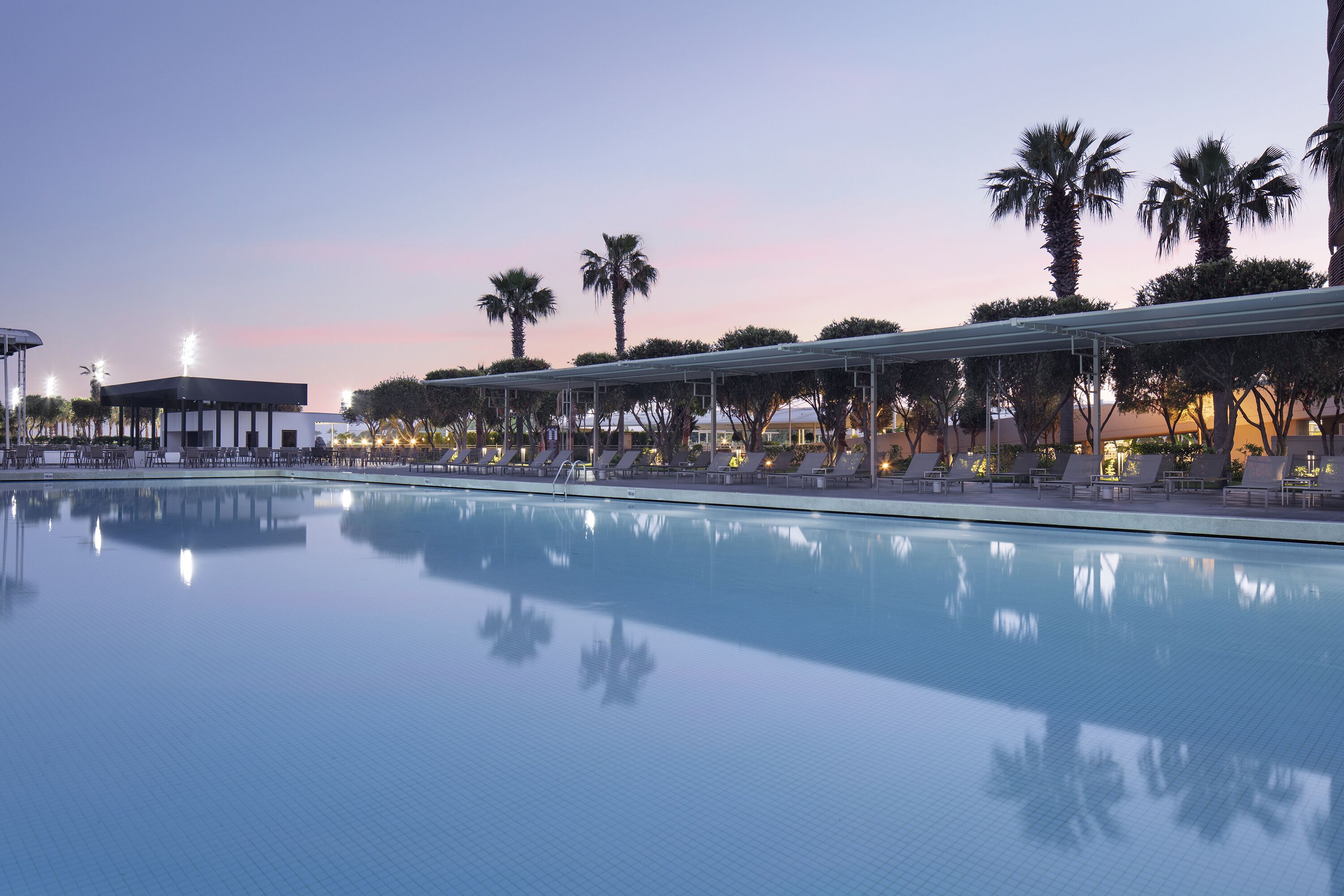 indoor pool, 2 outdoor pools, pool umbrellas, pool loungers