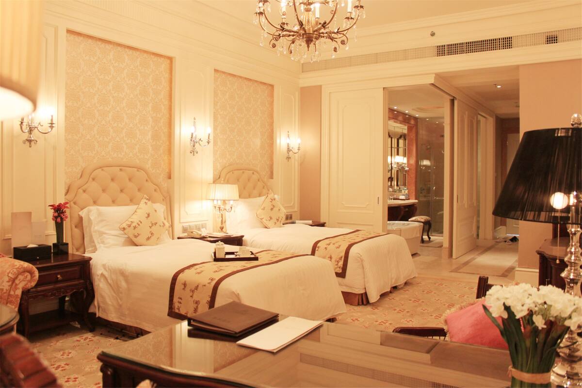 Chambre Royale, 2 lits une place, vue jardin