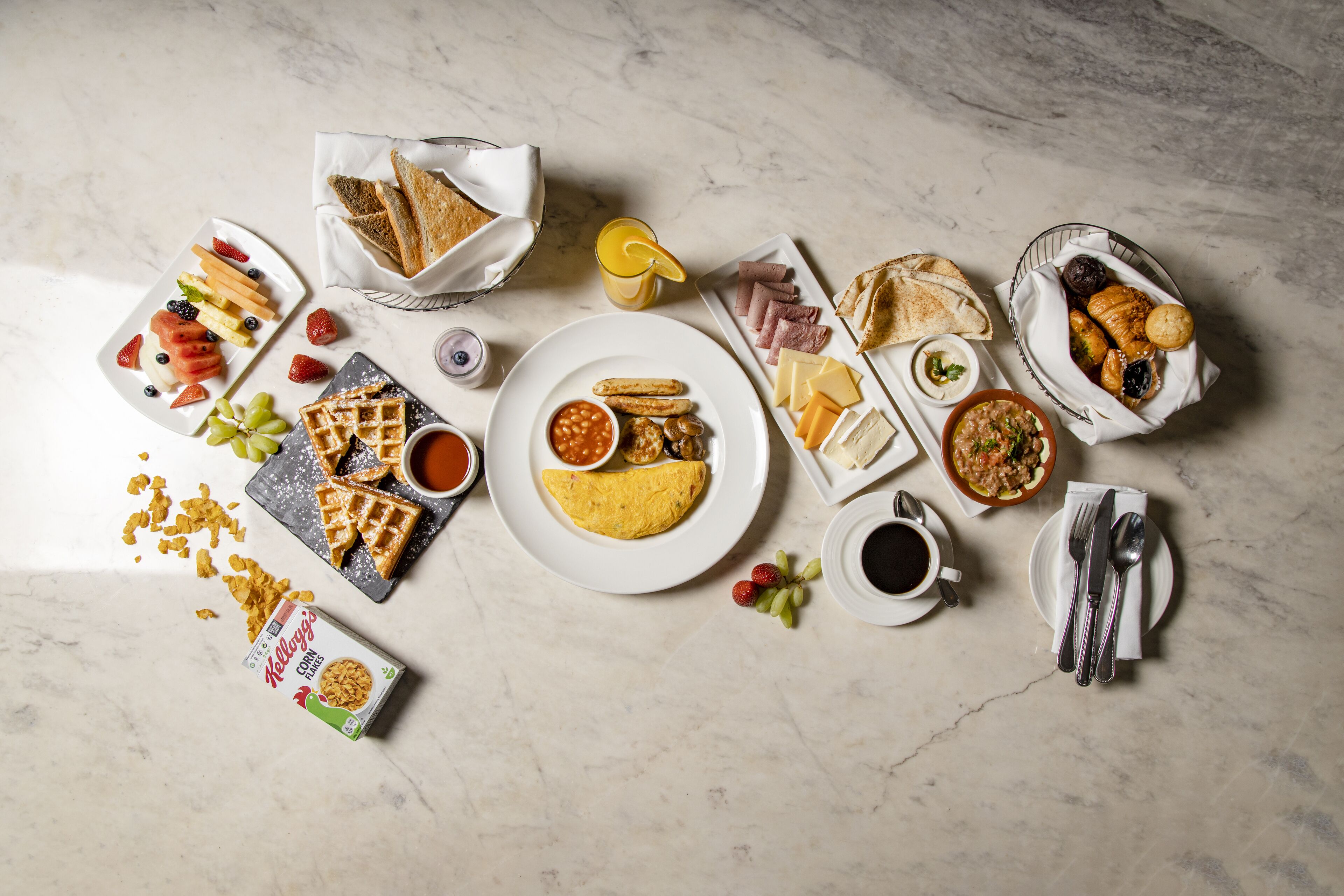 daily buffet breakfast (aed 120 per person)