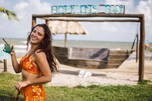 Vista a la playa o el mar