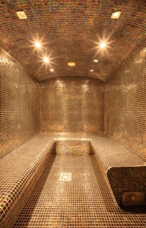 Hot tub, steam room, body treatments, body wraps, body scrubs, facials