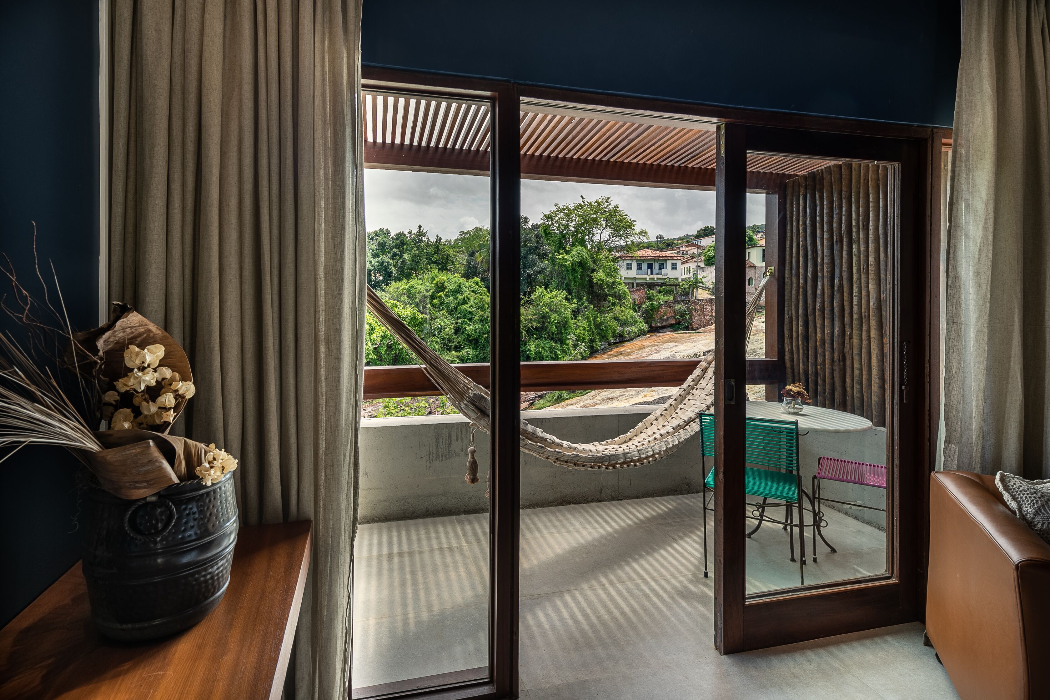 deluxe double or twin room, lanai, river view | view from room