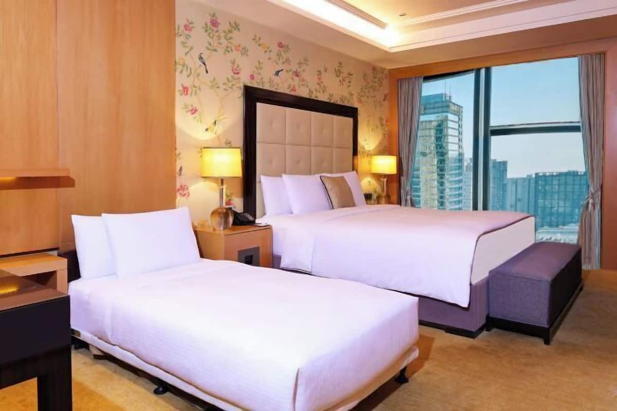 Premium bedding, down duvets, Select Comfort beds, minibar
