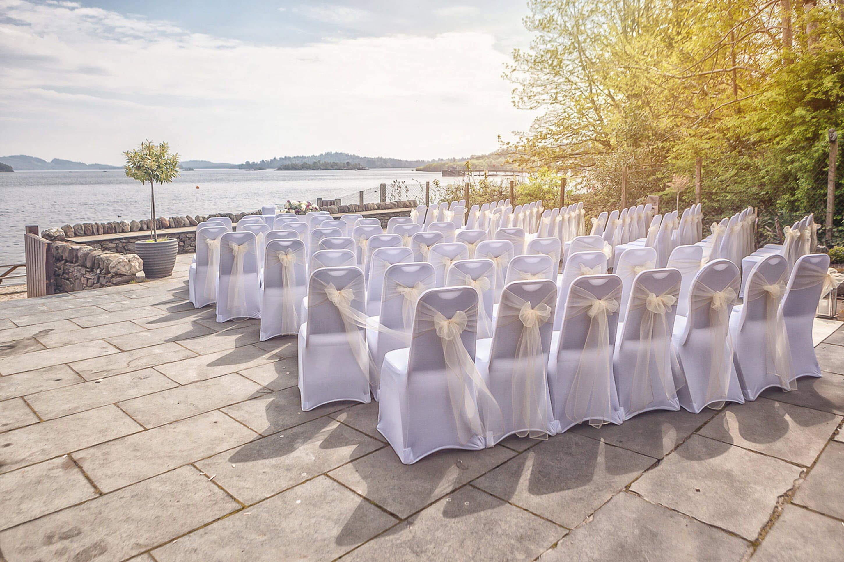 outdoor wedding area