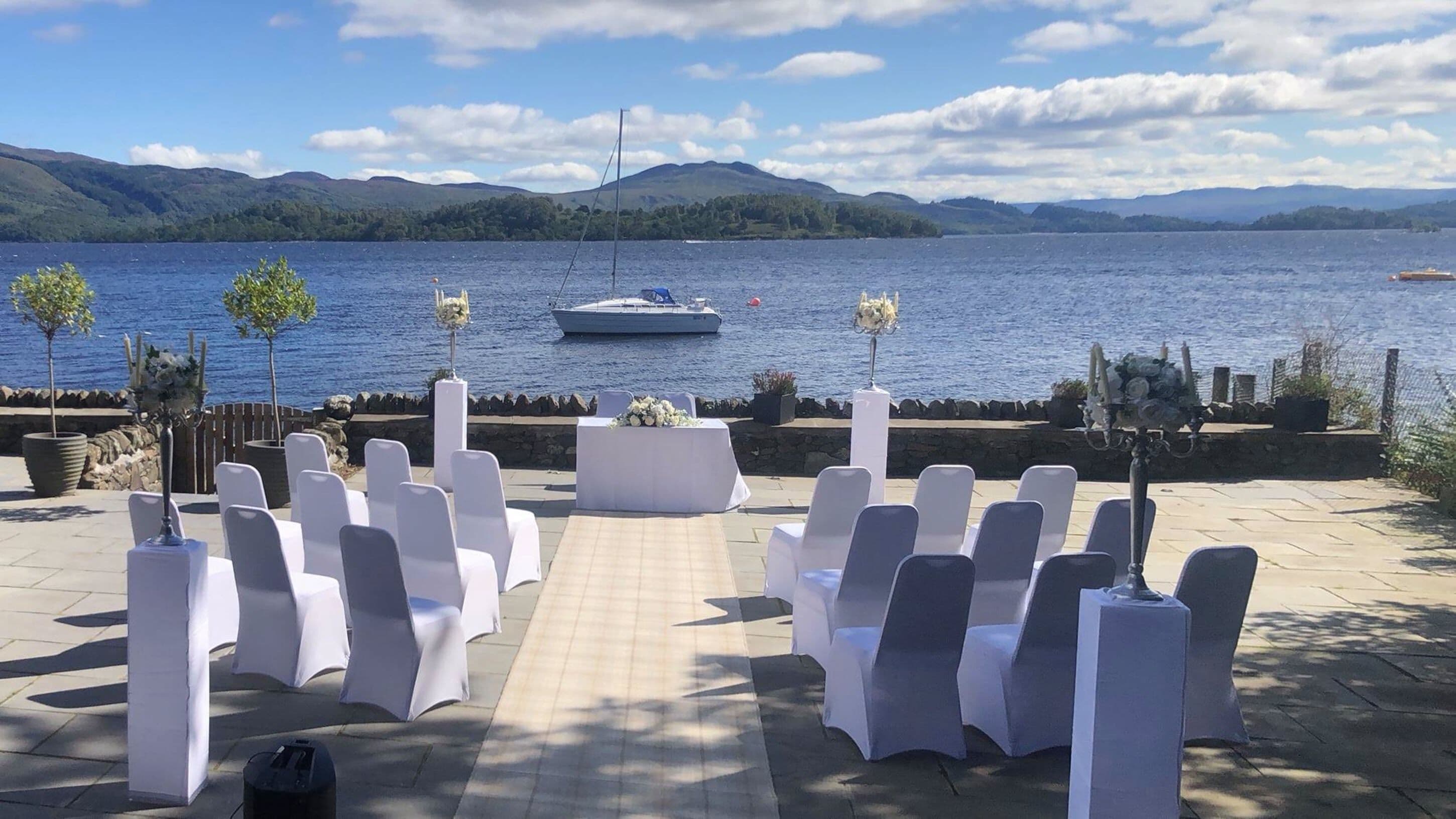 outdoor wedding area