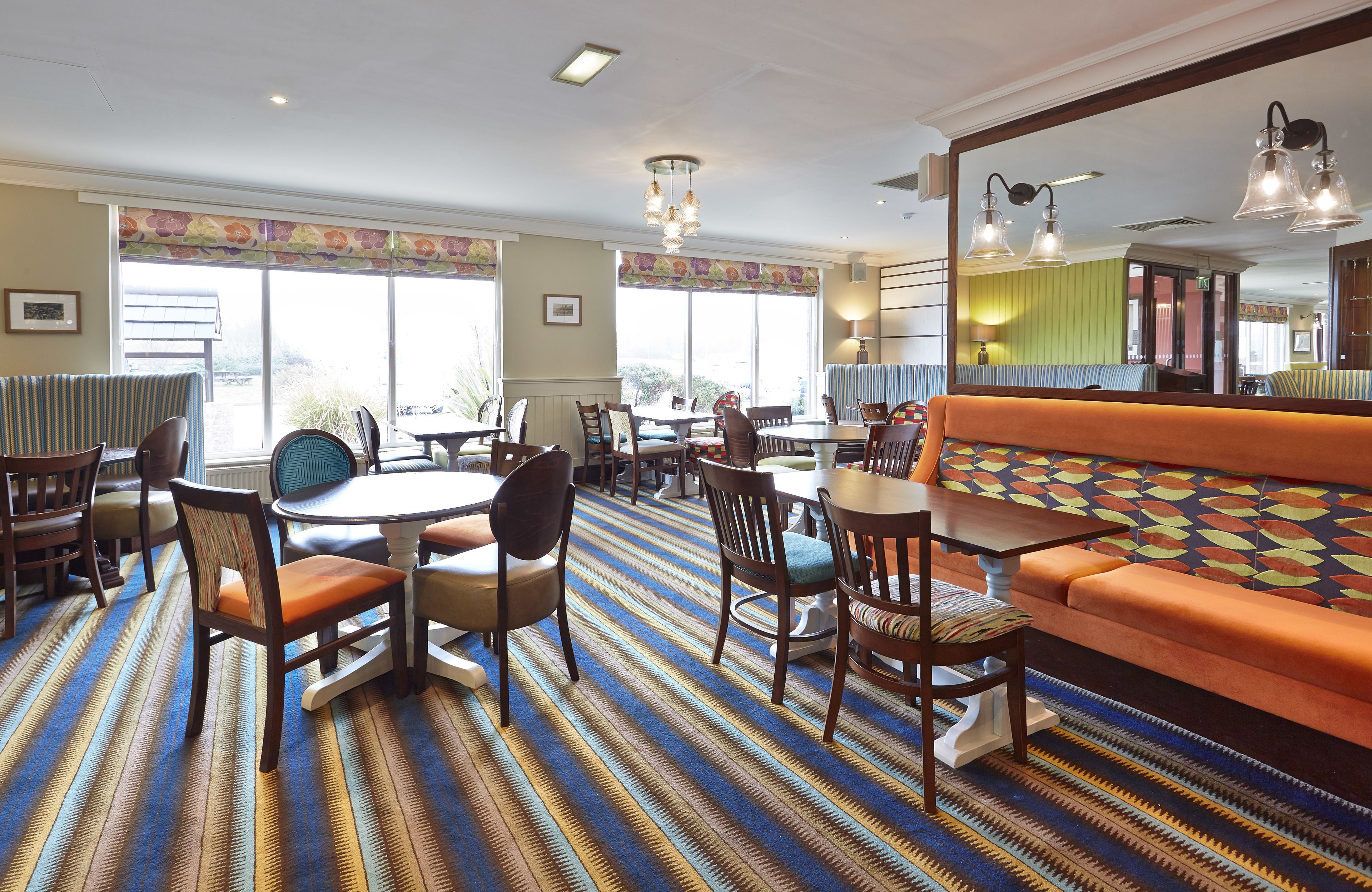 Breakfast, lunch and dinner served