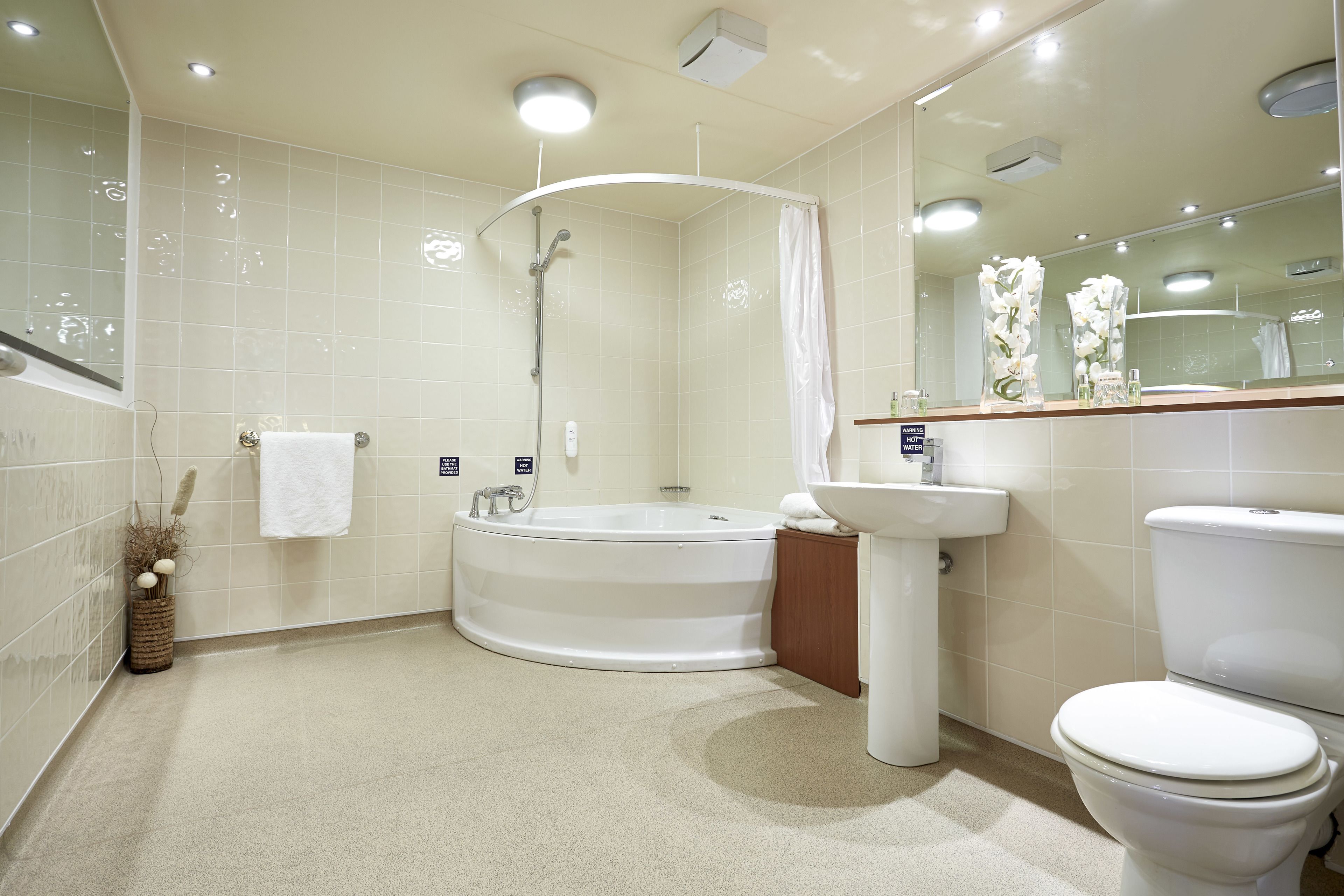 Executive Suite | Bathroom | Combined shower/bathtub, hair dryer, towels