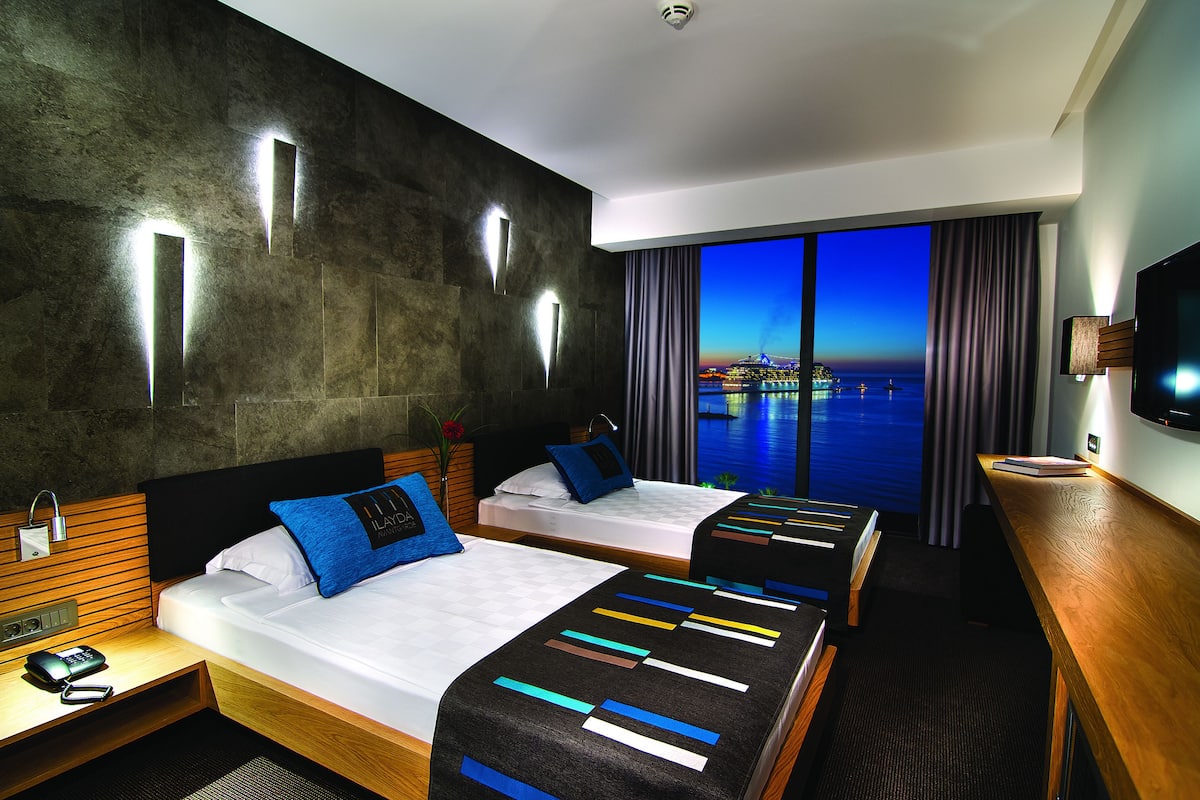 Chambre Standard avec lits jumeaux, vue sur la mer | Vue de la chambre
