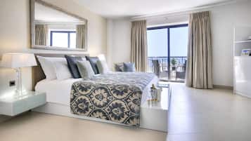 Suite de diseñador | Ropa de cama de alta calidad y minibar