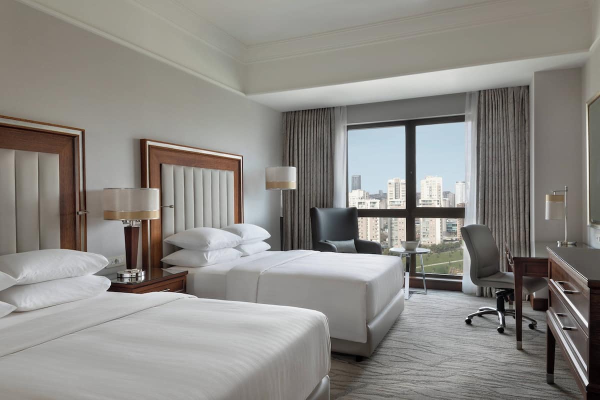 Deluxe Room, 2 Double Beds, City View | Premium bedding, pillowtop beds, minibar, in-room safe