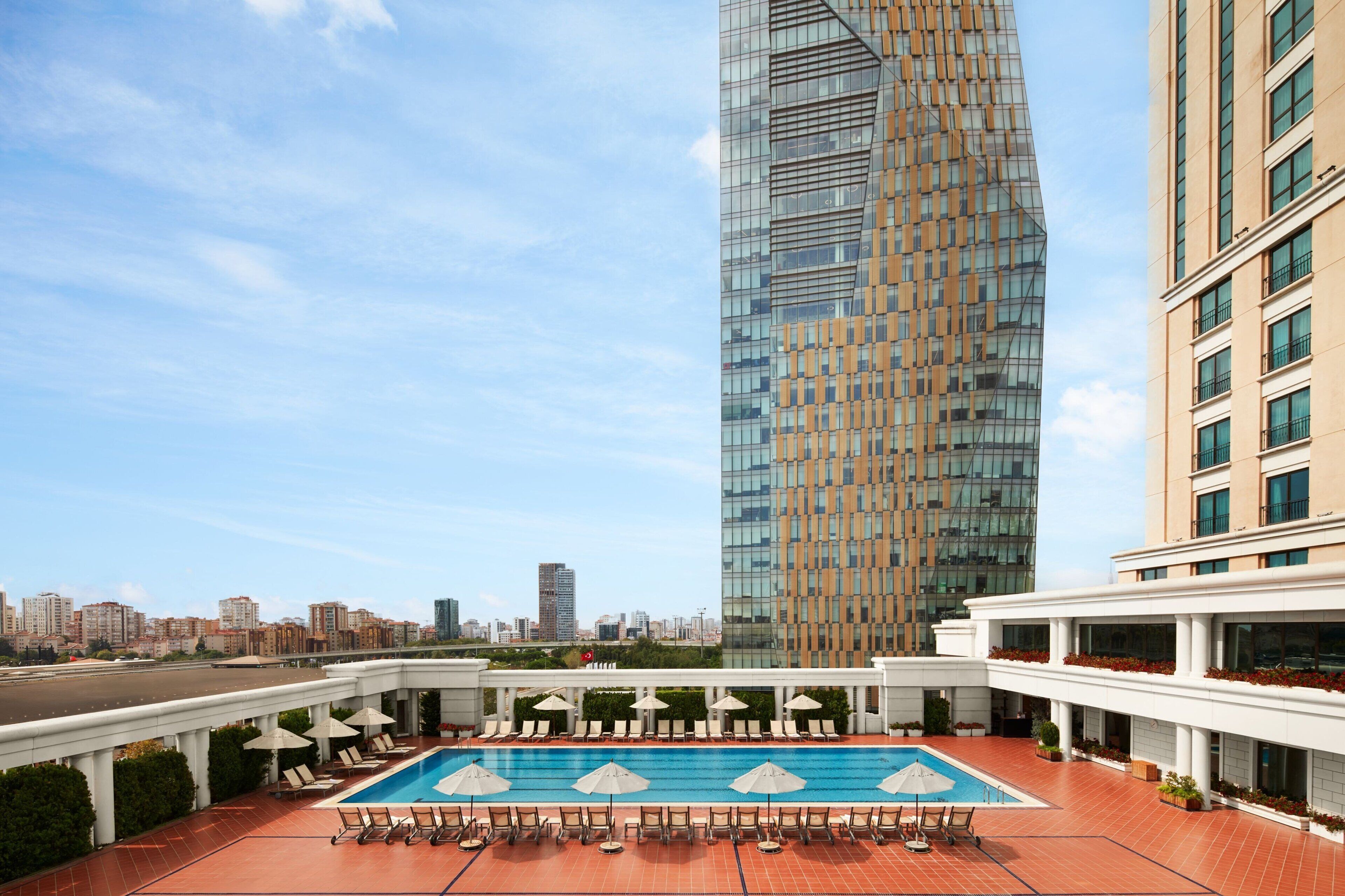 Indoor pool, 2 outdoor pools, pool umbrellas, sun loungers