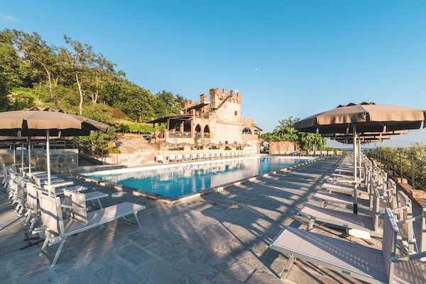 2 outdoor pools, open 8:30 AM to 7:30 PM, pool umbrellas, sun loungers