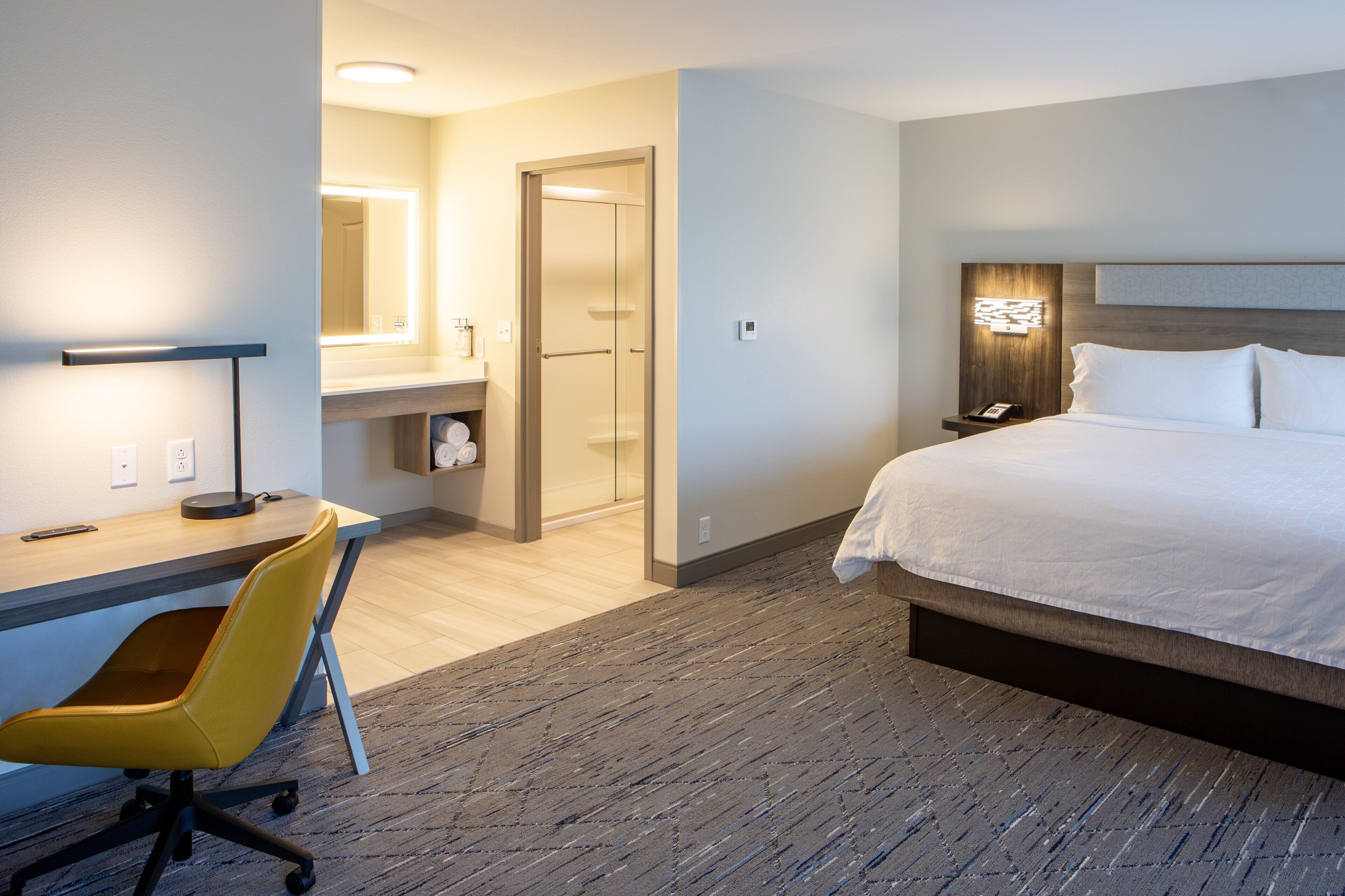 desk, blackout curtains, iron/ironing board, free cots/infant beds