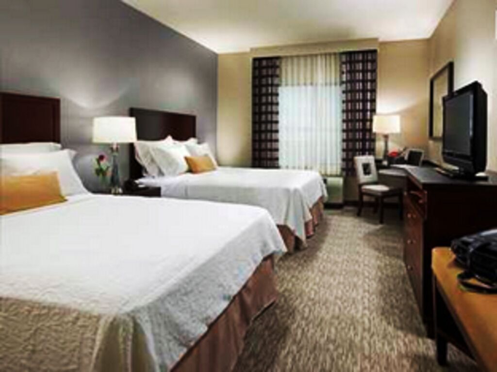 Hypo-allergenic bedding, desk, blackout drapes, iron/ironing board
