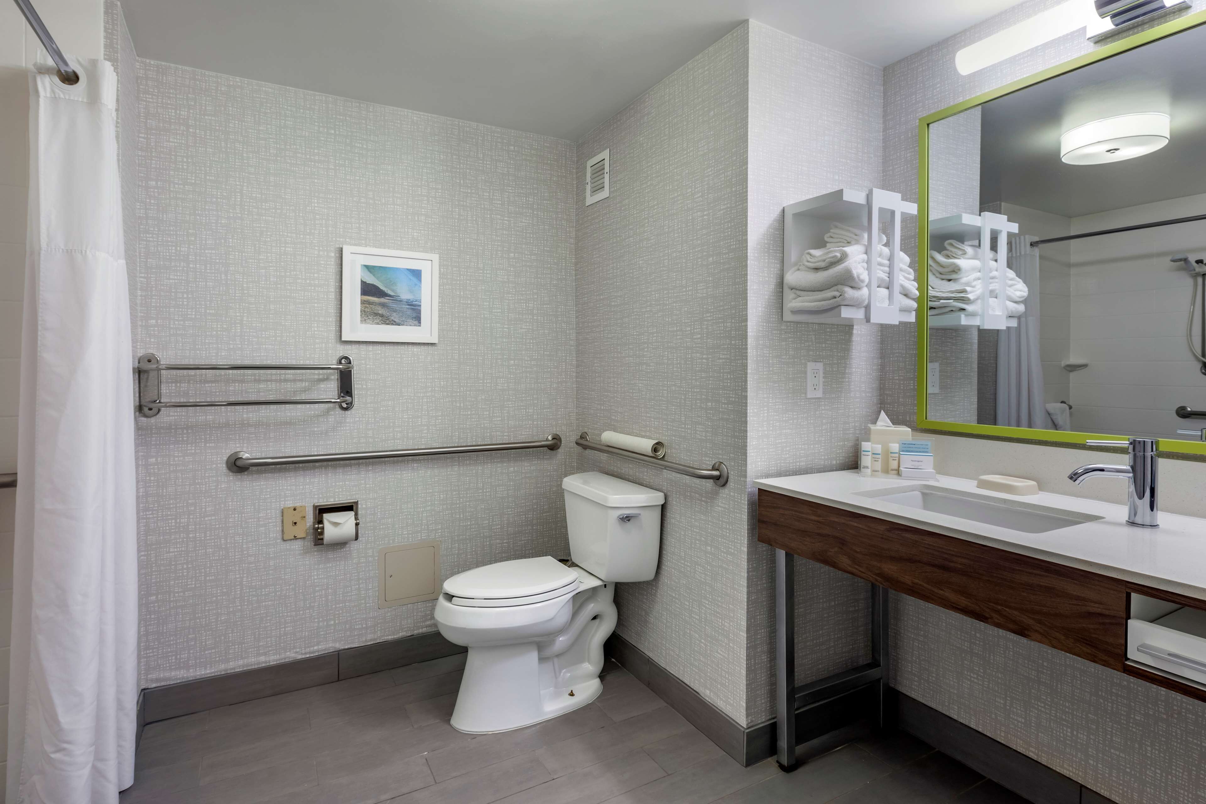 room, 1 king bed, accessible | bathroom | combined shower/bathtub, free toiletries, hair dryer, towels