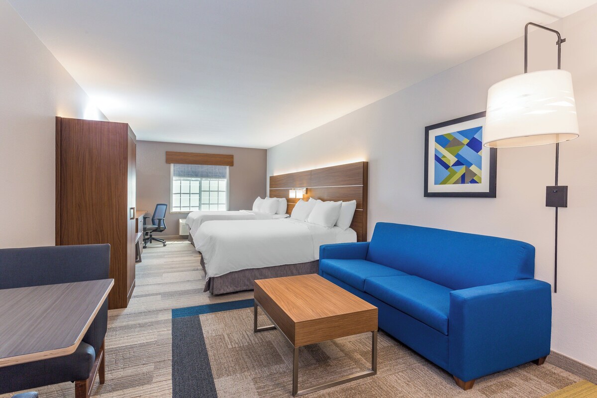 Suite, 2 Queen Beds | In-room safe, desk, laptop workspace, iron/ironing board
