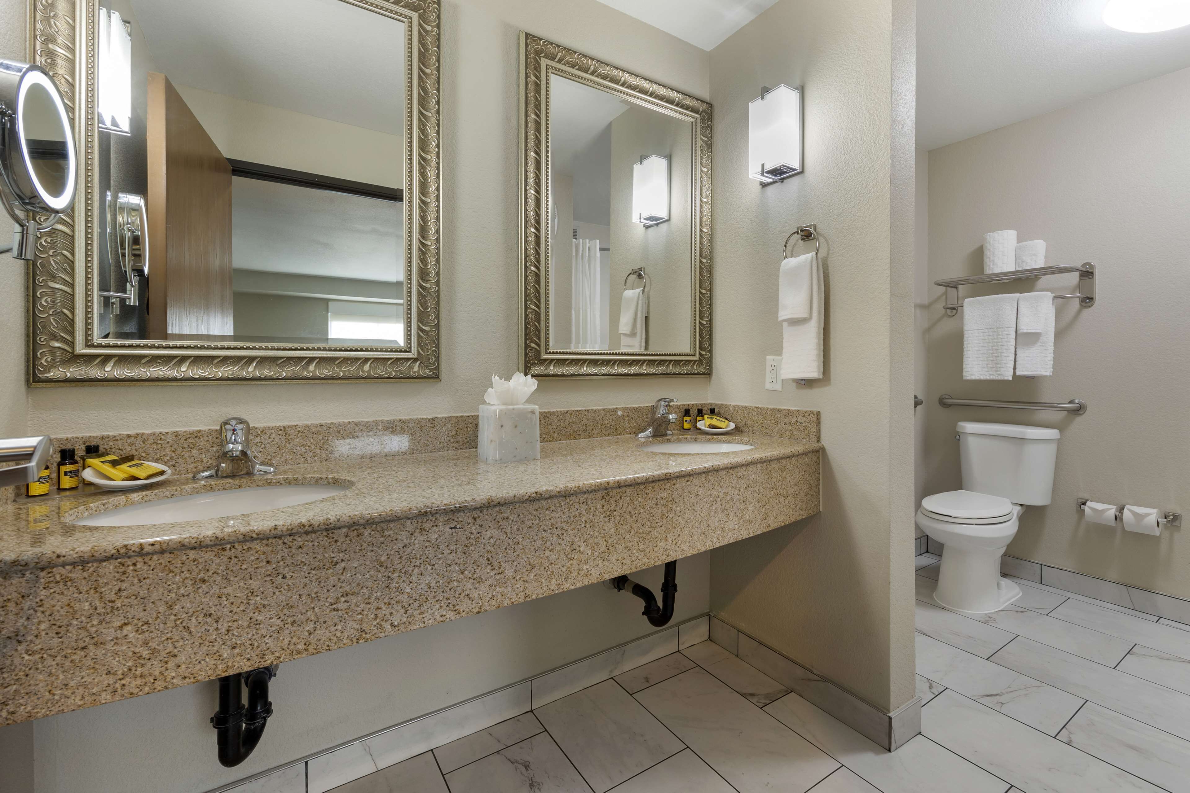 free toiletries, hair dryer, towels, soap