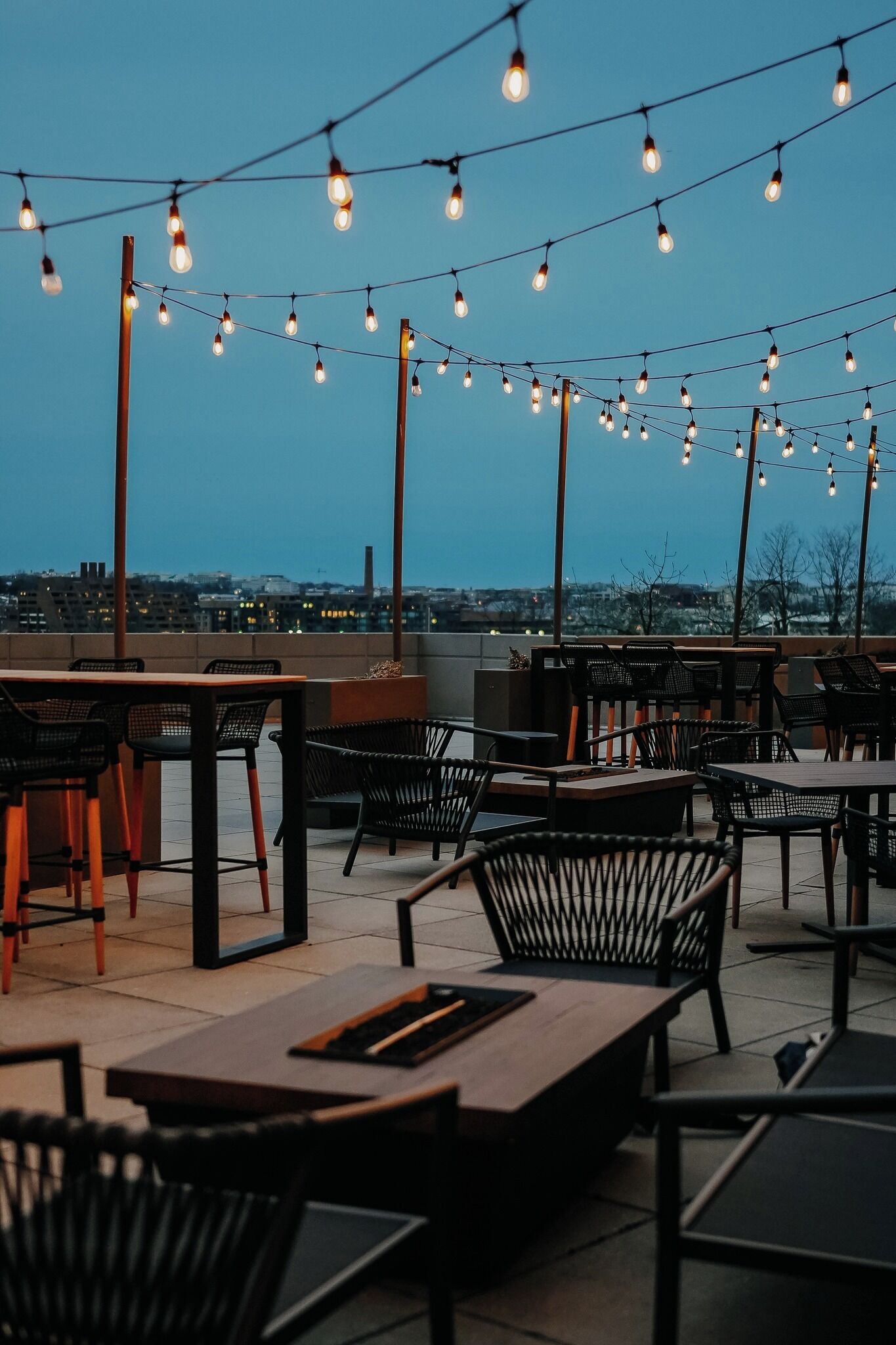 dinner served, al fresco dining