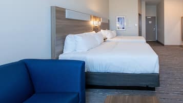 Suite, 2 Queen Beds | Laptop workspace, blackout drapes, soundproofing, iron/ironing board