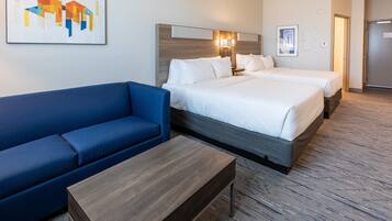 Suite, 2 Queen Beds | Laptop workspace, blackout drapes, soundproofing, iron/ironing board