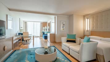Estúdio club, 1 cama de casal, vista para o rio | Camas Select Comfort, frigobar, cofres nos quartos, escrivaninha