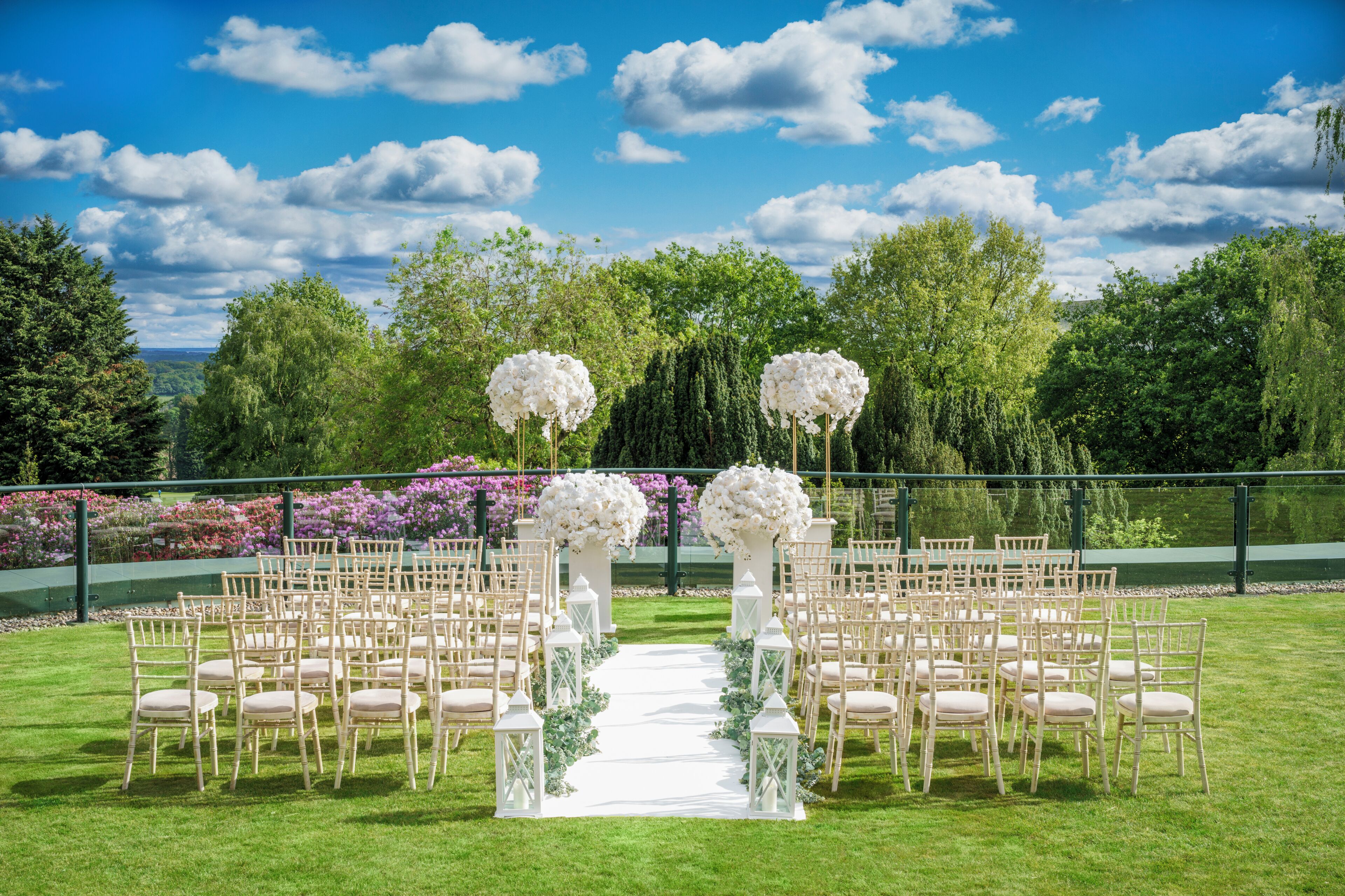 Outdoor wedding area