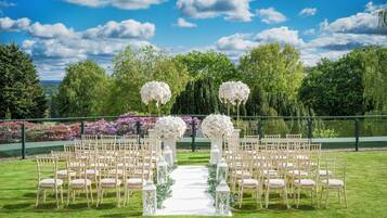 Outdoor wedding area
