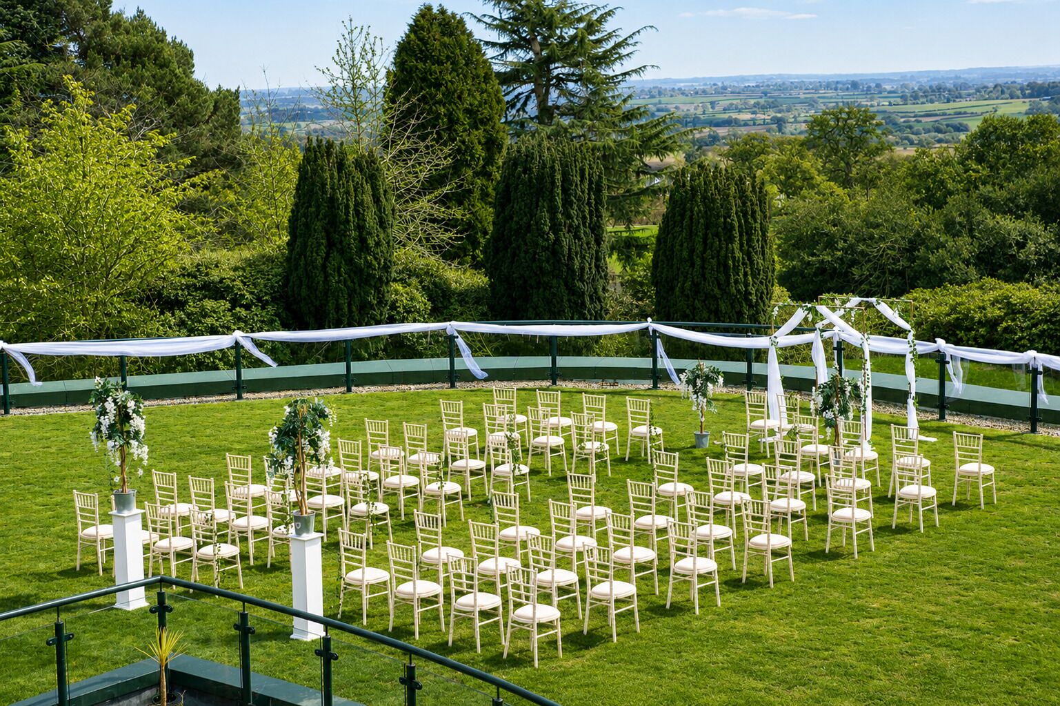 Outdoor wedding area