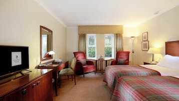 Hypo-allergenic bedding available, in-room safe, desk