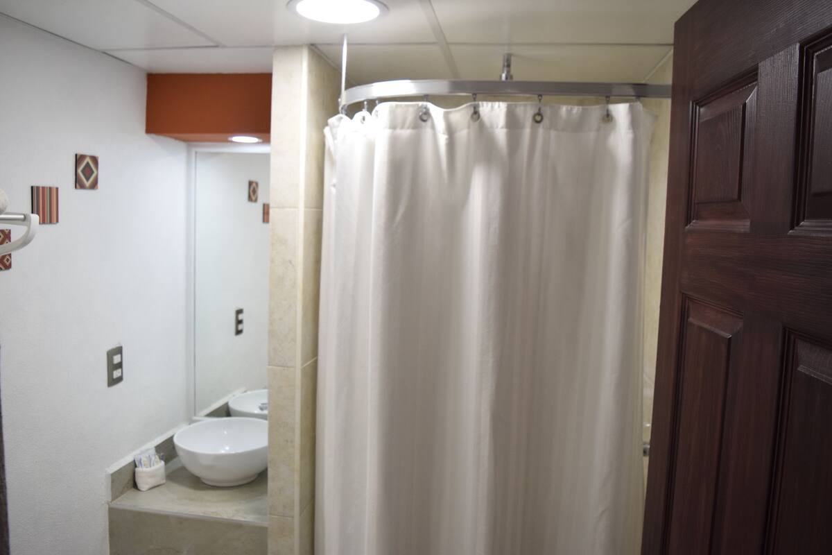 Bathroom | Shower, free toiletries, hair dryer, towels