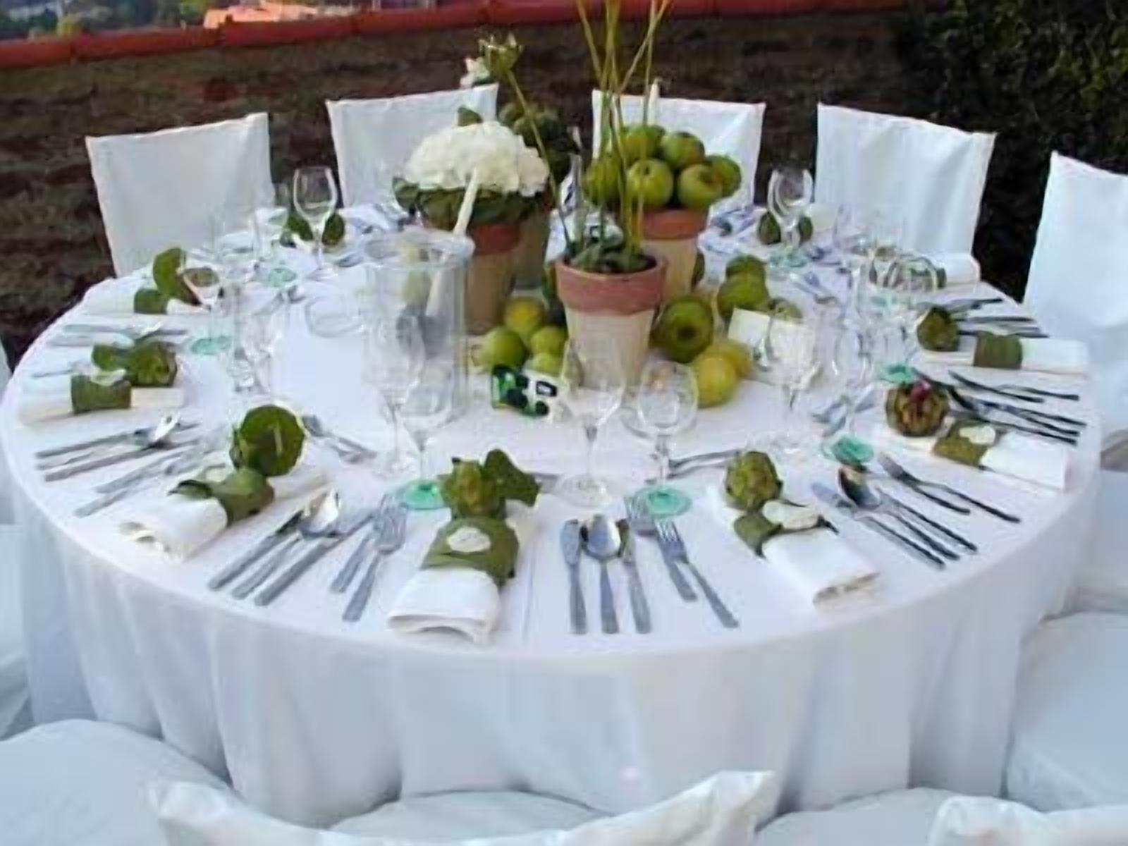 outdoor banquet area