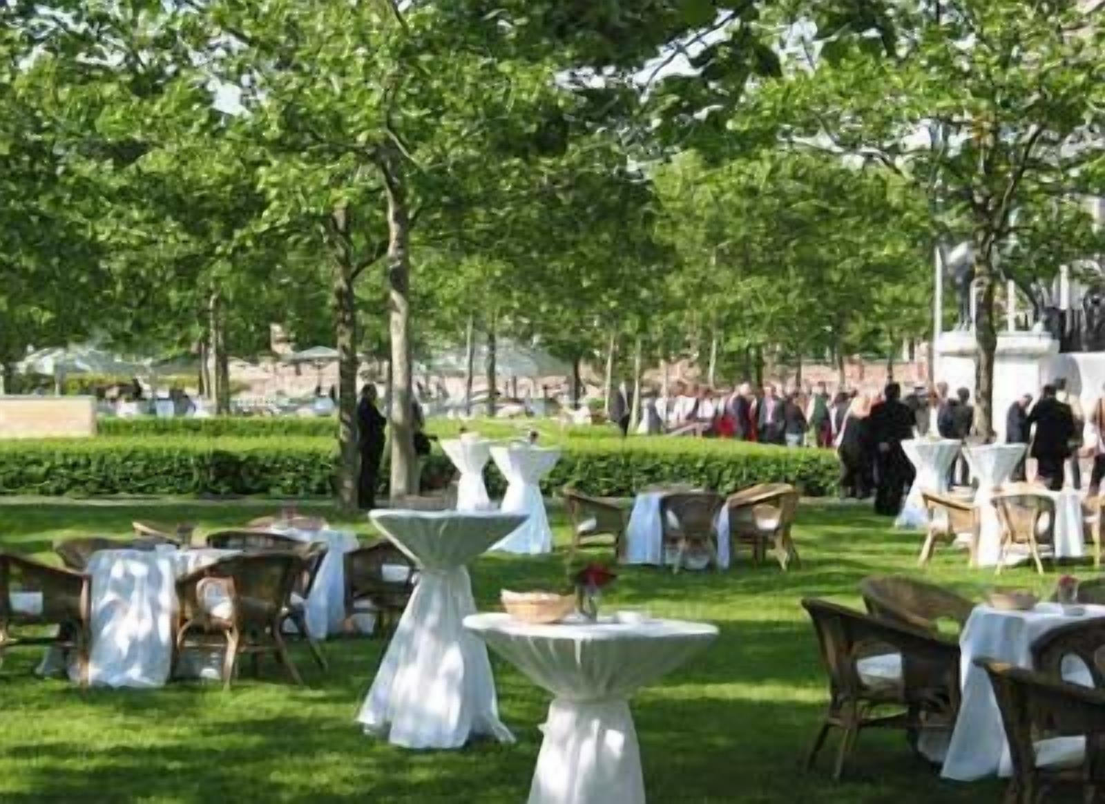 outdoor banquet area