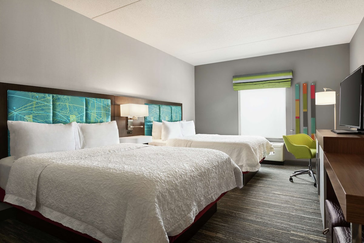 room, 2 queen beds, non smoking (with work area) | hypo-allergenic bedding, desk, laptop workspace, iron/ironing board