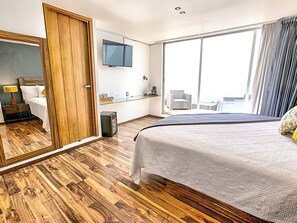 Luxury Room, 1 King Bed, Terrace | In-room safe, desk, laptop workspace, blackout drapes