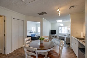 Desk, blackout drapes, iron/ironing board, free WiFi