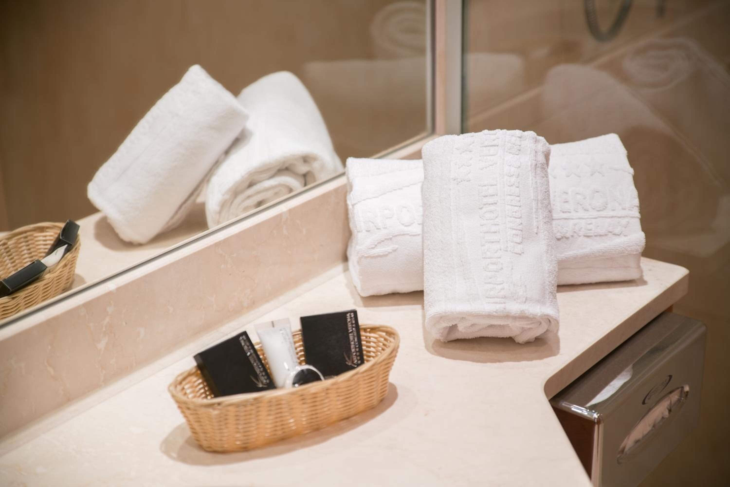 shower, free toiletries, hair dryer, bidet