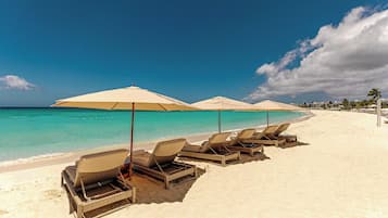 Beach nearby, white sand, free beach shuttle, sun-loungers