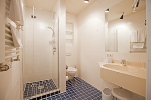 Double Room (Breakfast Excluded) | Bathroom | Shower, free toiletries, hair dryer, slippers