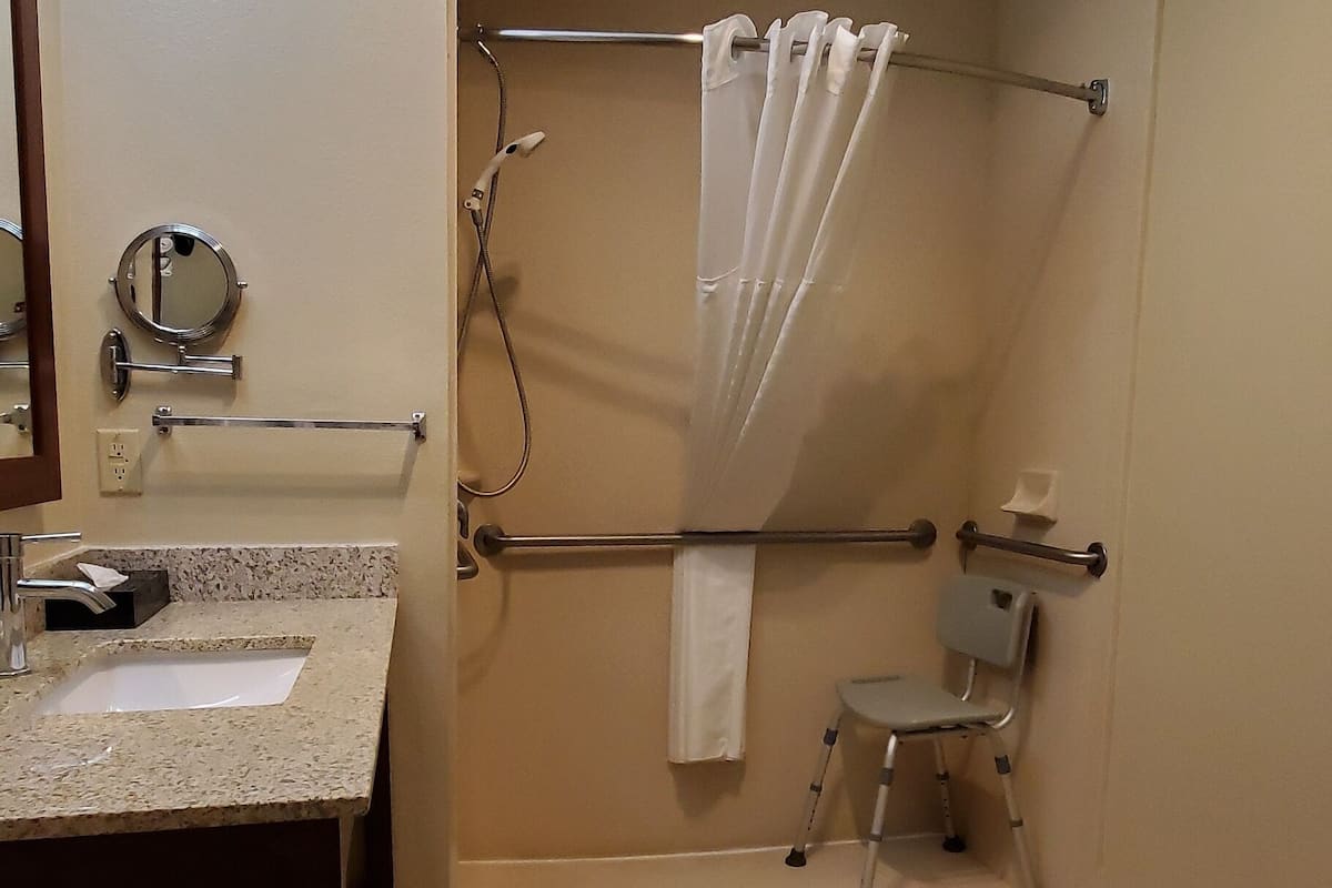 room, 2 queen beds, accessible, non smoking | in-room safe, desk, soundproofing, iron/ironing board