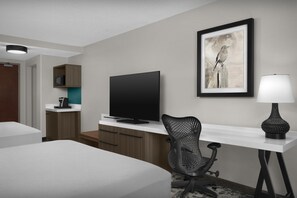 2 camas matrimoniales | Ropa de cama de alta calidad y escritorio 