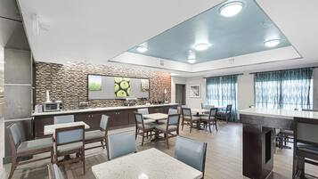 Free daily self-serve breakfast