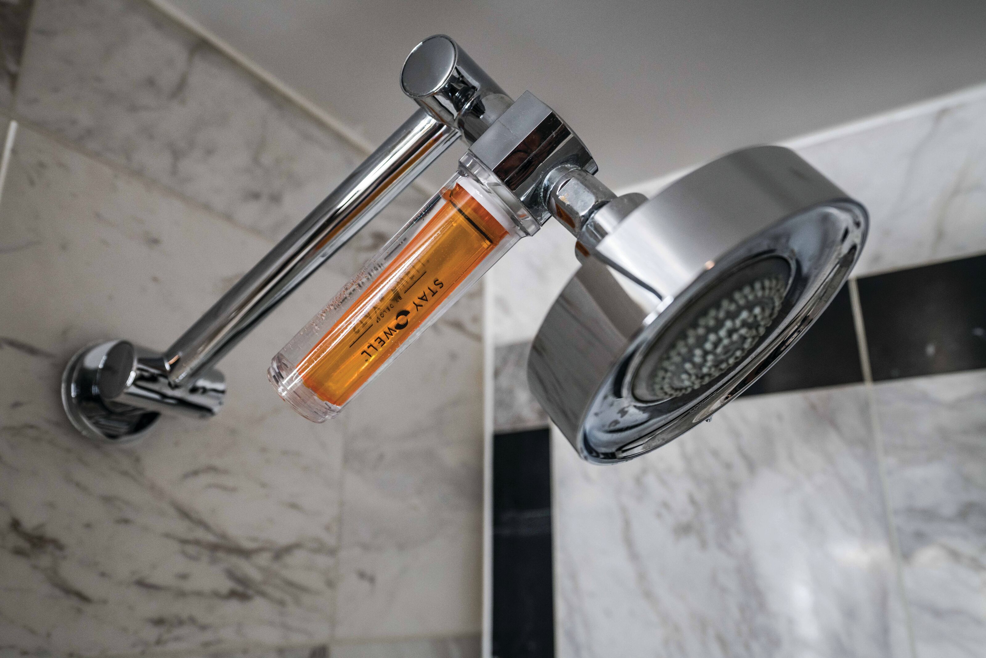 shower, rainfall showerhead, designer toiletries, hair dryer