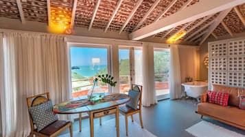 Ropa de cama de alta calidad y minibar