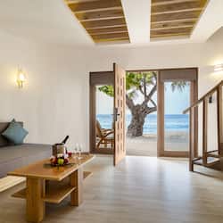 Premium Beach Villa | Living area | 32-inch Smart TV with cable channels, TV, foosball