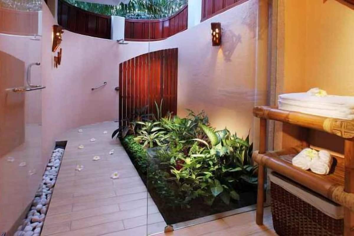 Free toiletries, hair dryer, towels