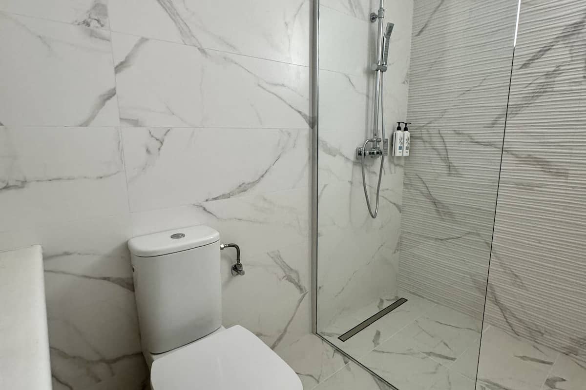 free toiletries, hair dryer, towels