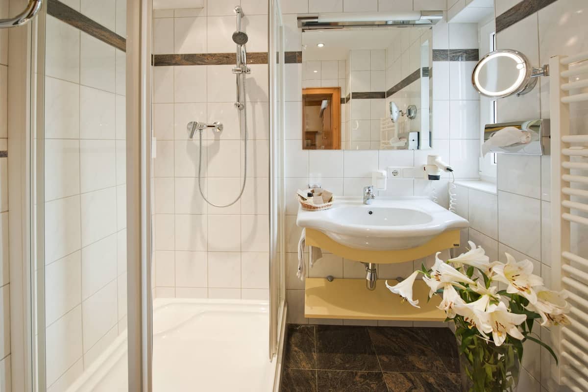 free toiletries, hair dryer, bathrobes, towels